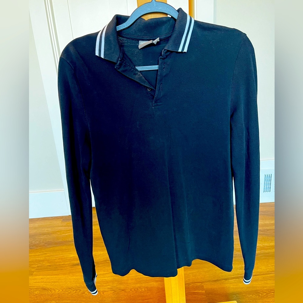 ASOS Long Sleeve Polo w/ striped cuffs